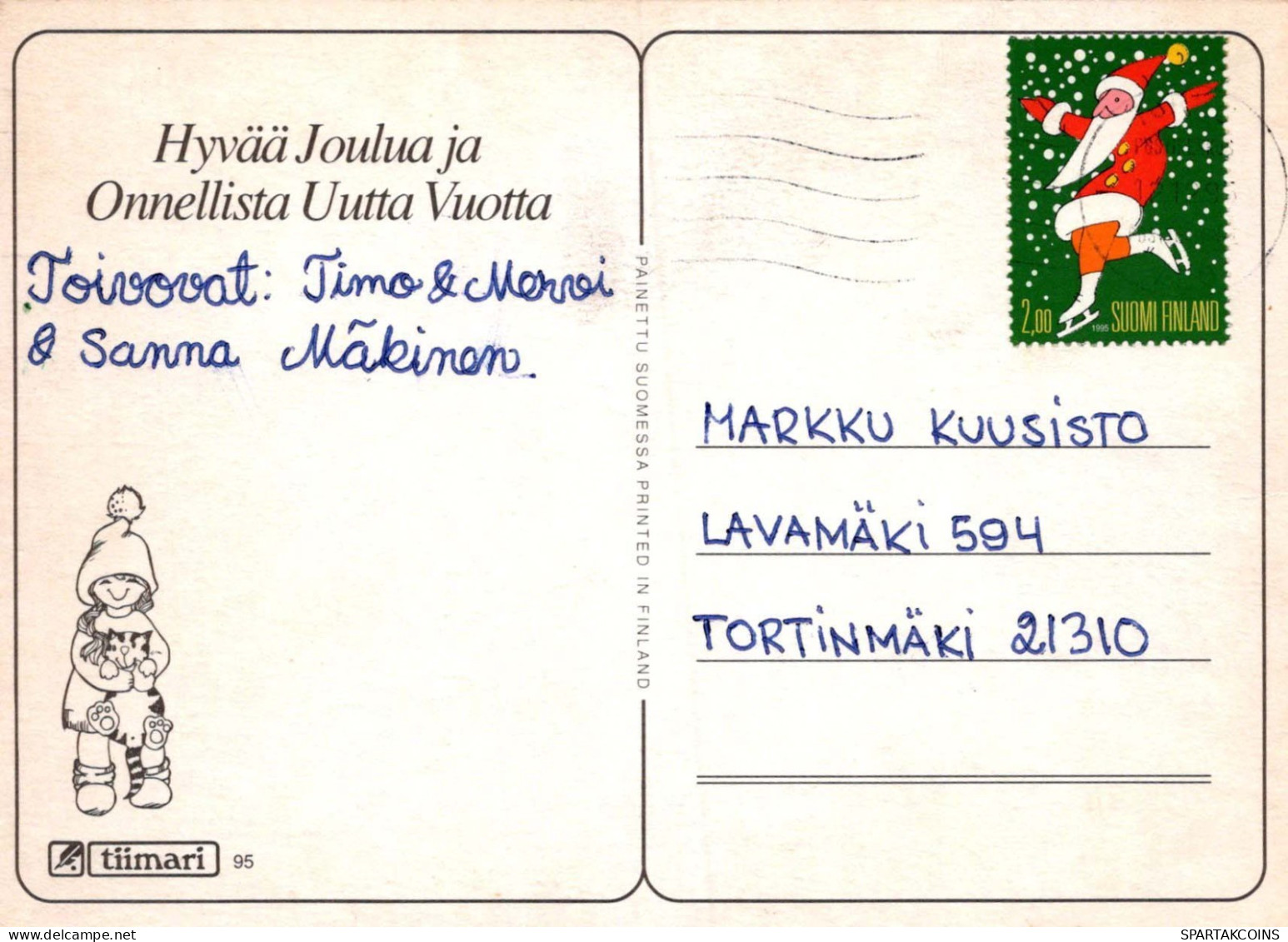 Bonne Année Noël GNOME Vintage Carte Postale CPSM #PAY169.FR - Año Nuevo