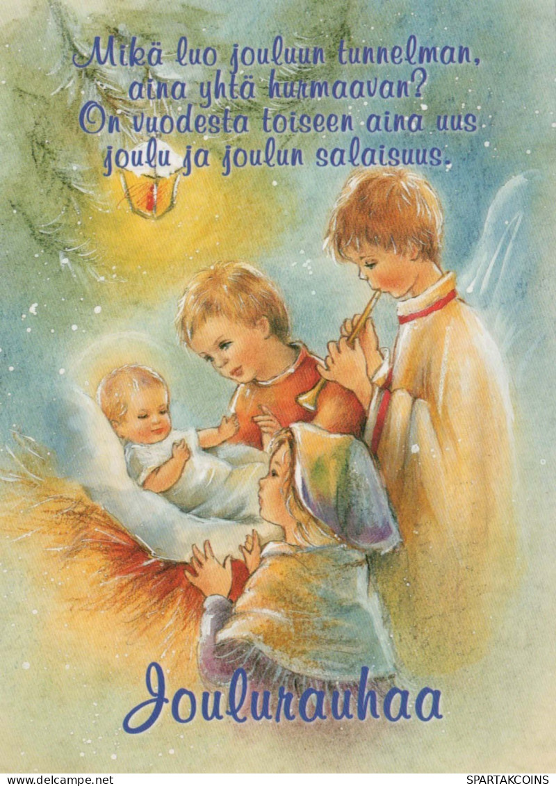 ANGE Bonne Année Noël Vintage Carte Postale CPSM #PAW403.FR - Angeli