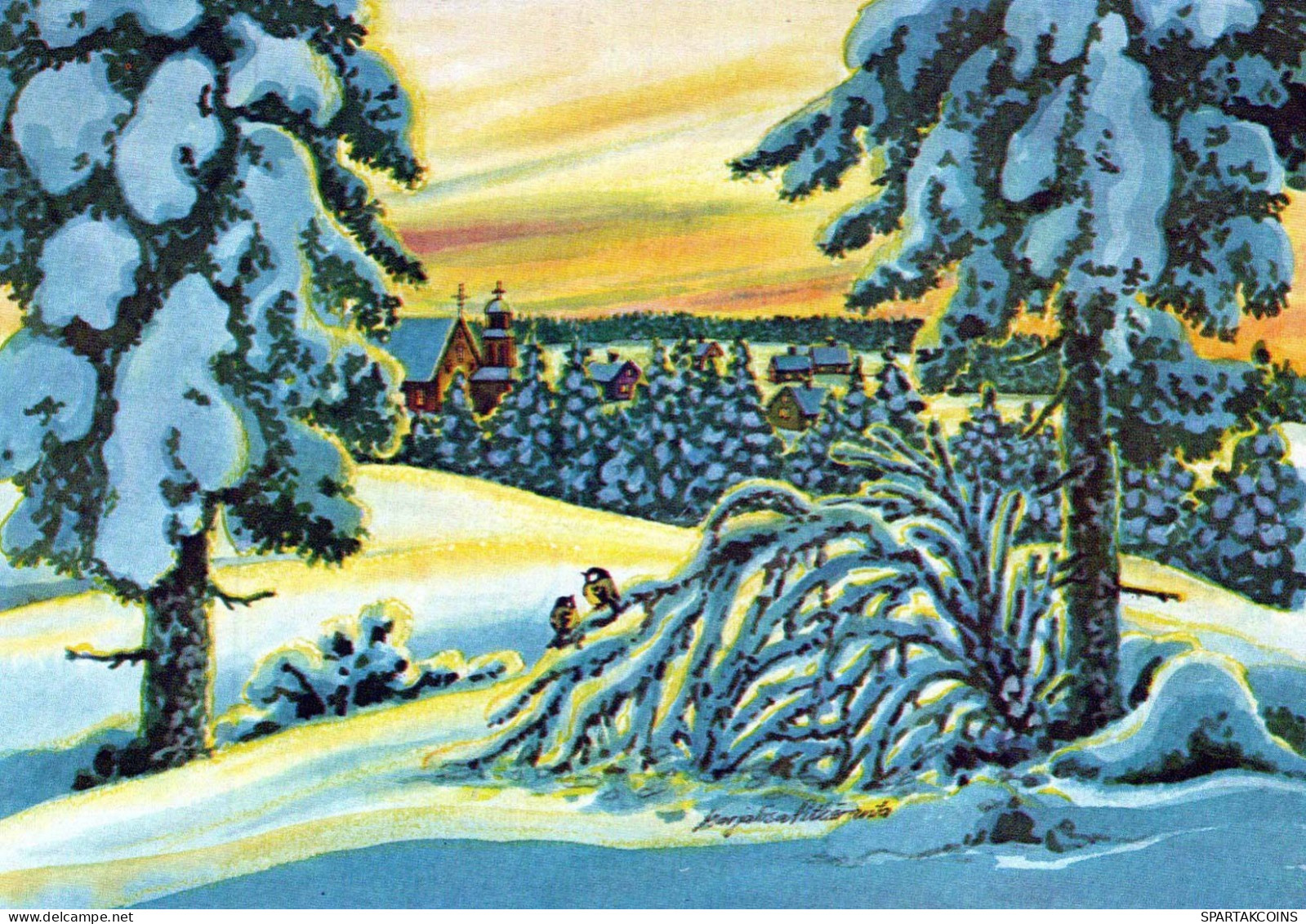 Bonne Année Noël Vintage Carte Postale CPSM #PAW531.FR - Año Nuevo