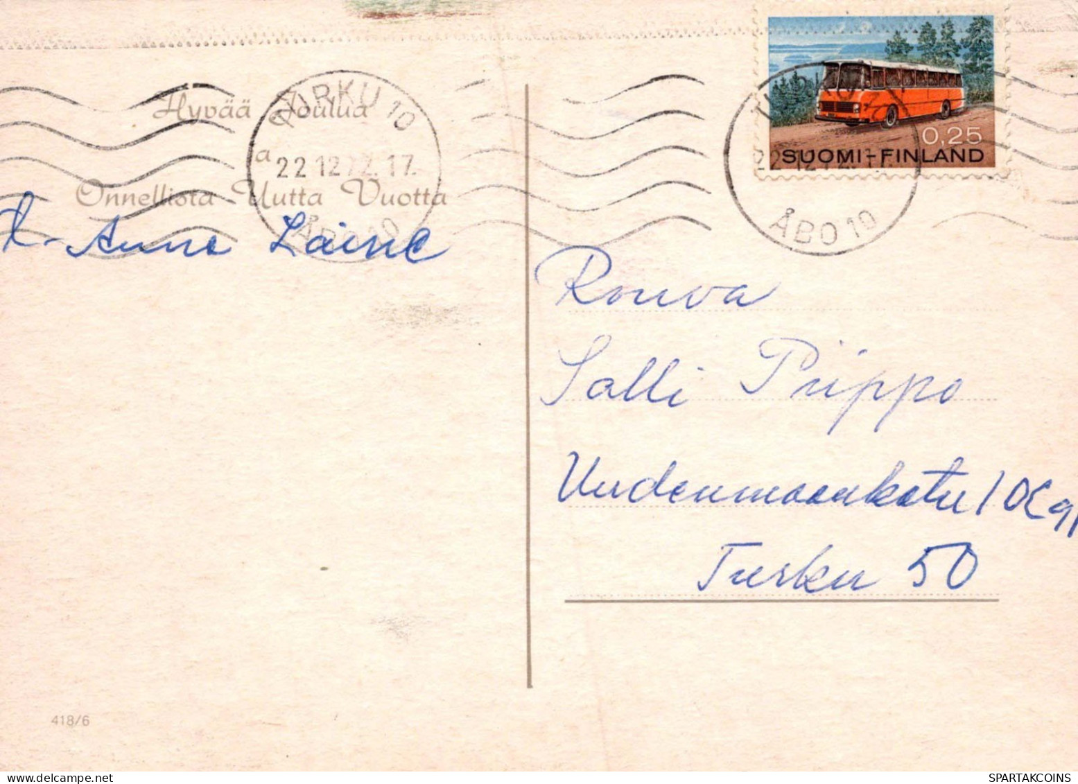 Bonne Année Noël BOUGIE Vintage Carte Postale CPSM #PAV980.FR - Año Nuevo