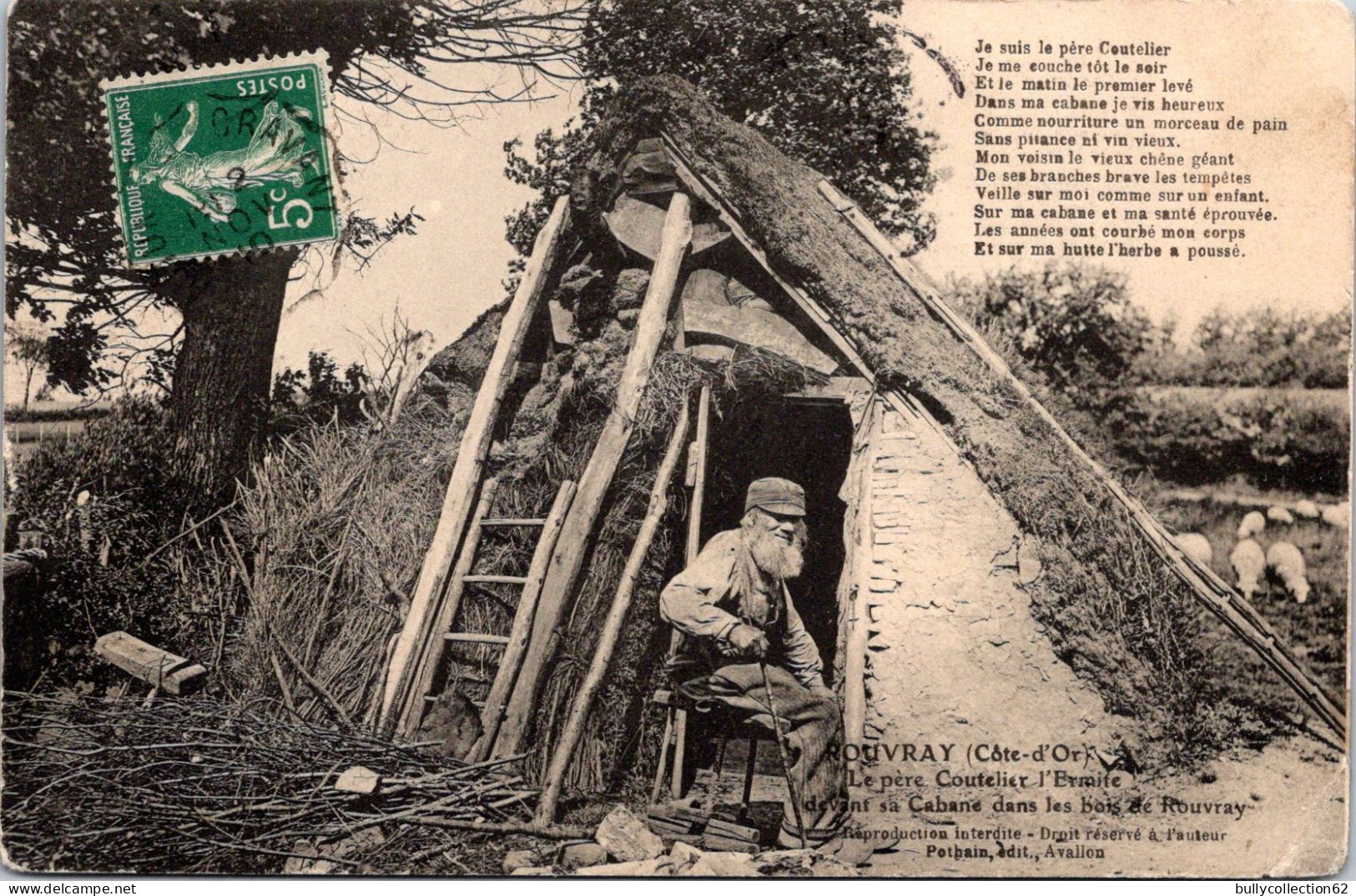 SELECTION -  ROUVRAY  -  Le Père COUTELIER - L'Ermite Devant Sa Cabane Dans Les Bois De Rouvray - Autres & Non Classés