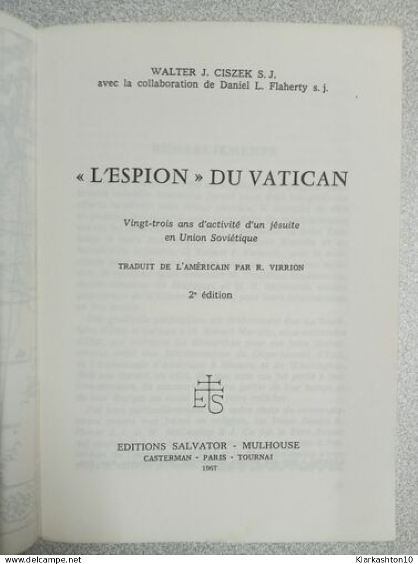 L'Espion Du Vatican - Andere & Zonder Classificatie