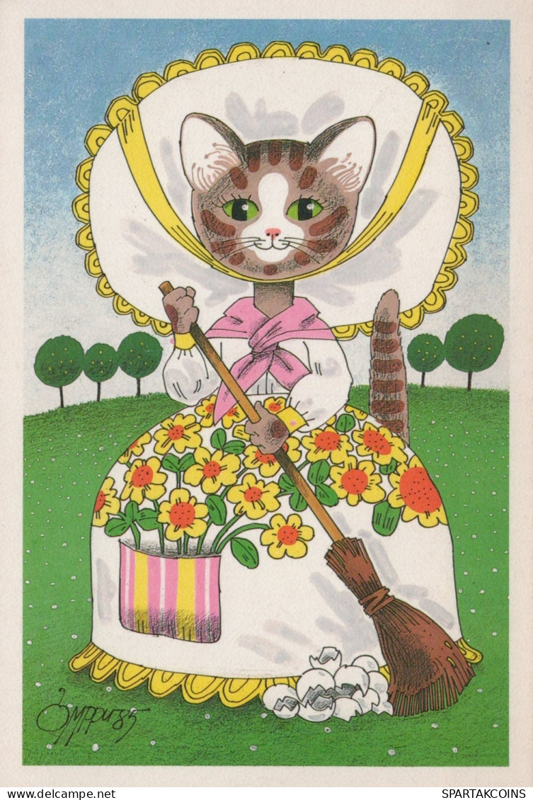 GATTO KITTY Animale Vintage Cartolina CPSM #PAM599.IT - Chats