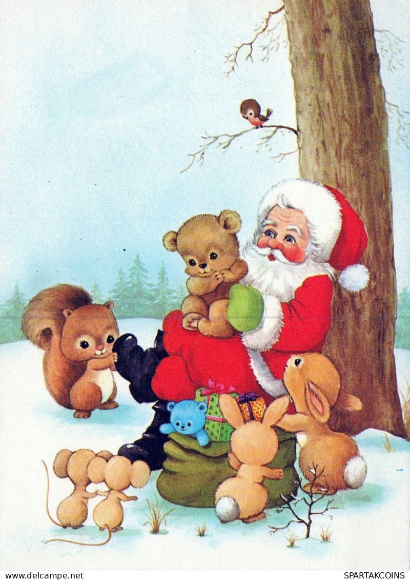 BABBO NATALE Natale Vintage Cartolina CPSM #PAK628.IT - Kerstman