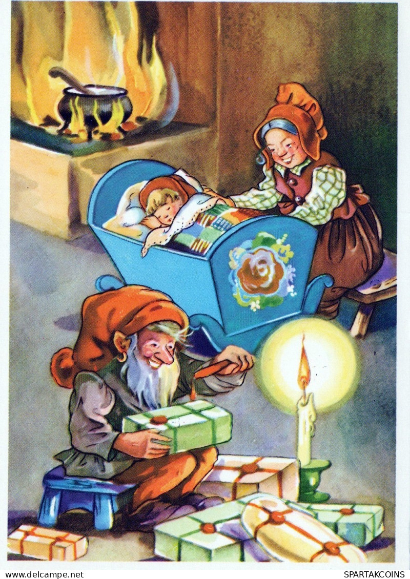 BABBO NATALE BAMBINO Natale Vintage Cartolina CPSM #PAK286.IT - Santa Claus