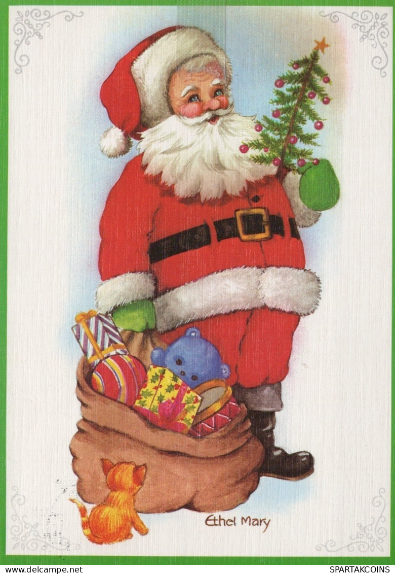 BABBO NATALE Natale Vintage Cartolina CPSM #PAJ648.IT - Santa Claus