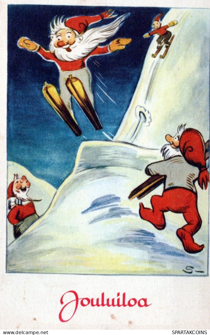 BABBO NATALE Natale Vintage Cartolina CPSMPF #PAJ445.IT - Santa Claus