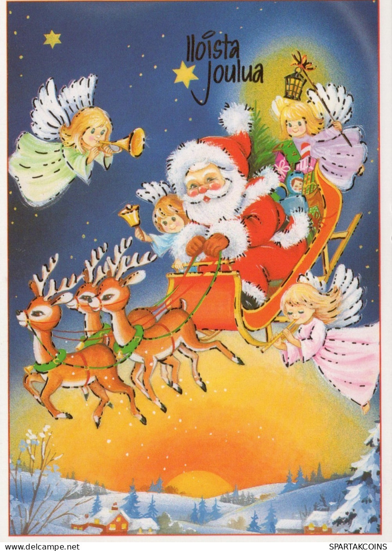ANGELO Buon Anno Natale Vintage Cartolina CPSM #PAH437.IT - Angeli