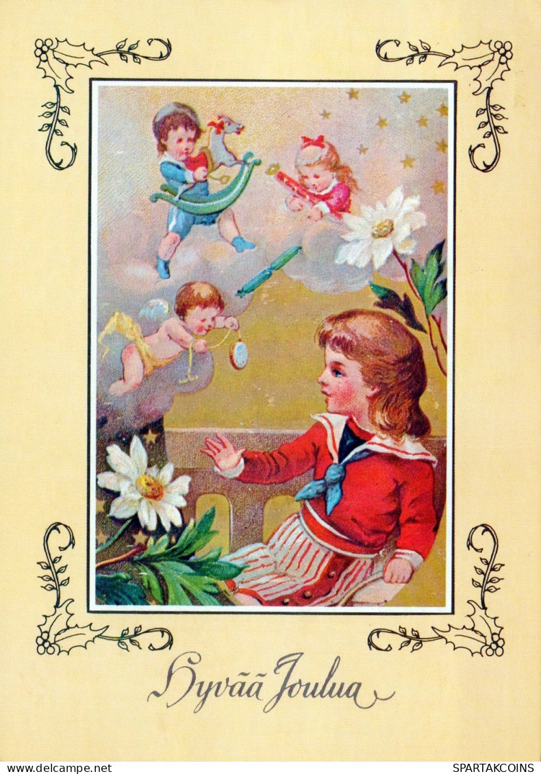 ANGELO Buon Anno Natale Vintage Cartolina CPSM #PAJ188.IT - Angels