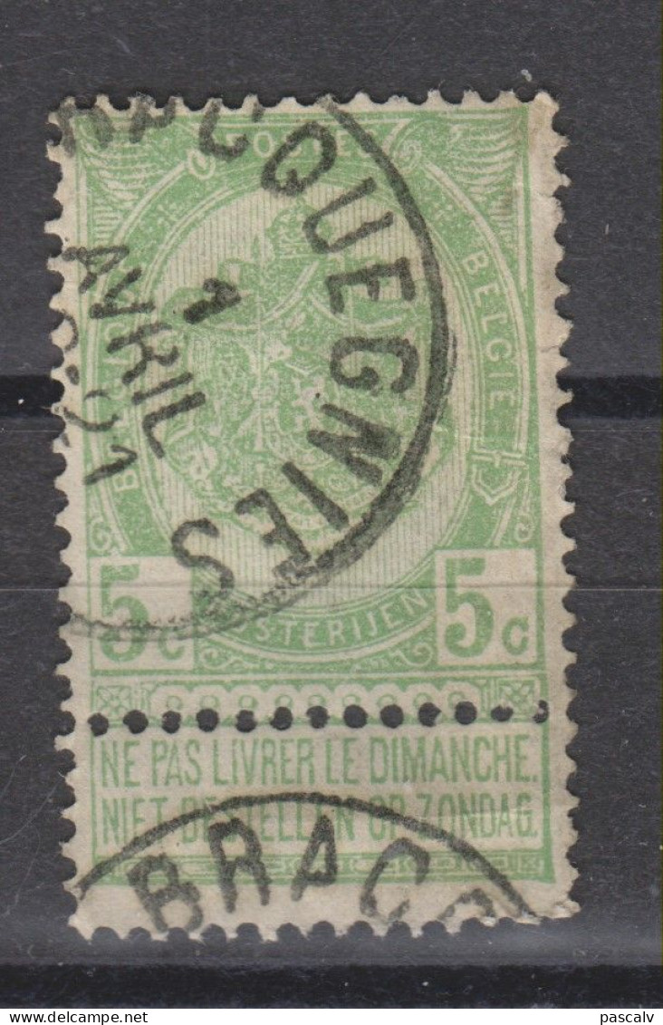 COB 56 Oblitération Centrale BRACQUEGNIES - 1893-1907 Armoiries