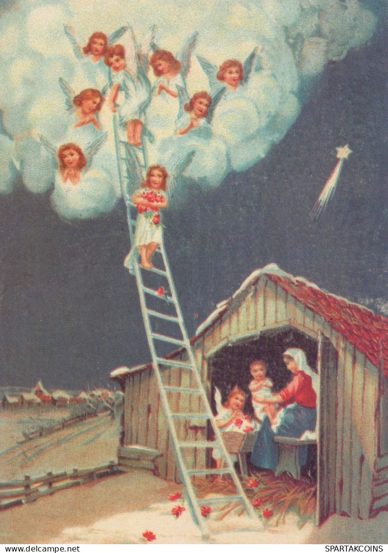 ANGELO Buon Anno Natale Vintage Cartolina CPSM #PAH370.IT - Anges