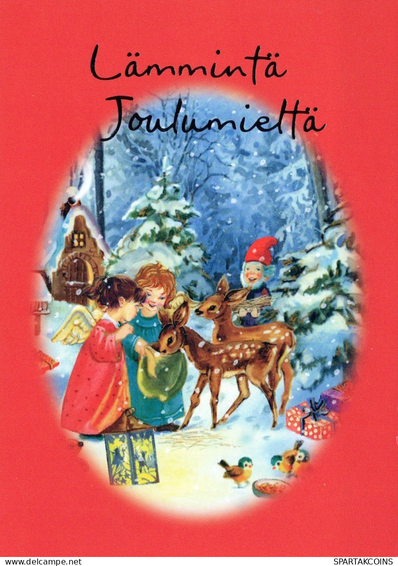 ANGELO Buon Anno Natale Vintage Cartolina CPSM #PAG865.IT - Angeli