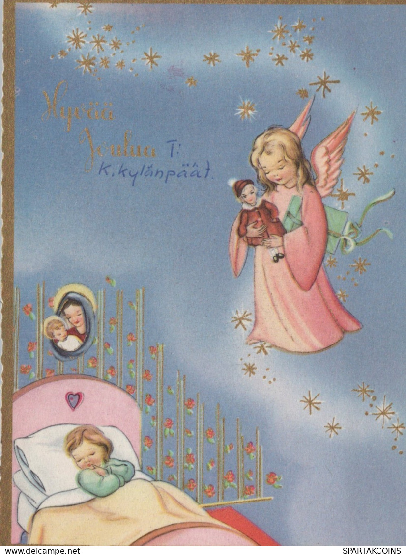 ANGELO Buon Anno Natale Vintage Cartolina CPSM #PAH113.IT - Angels