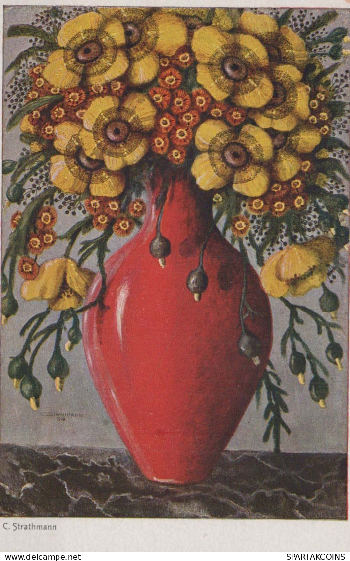 FLOWERS Vintage Ansichtskarte Postkarte CPA #PKE543.DE - Flowers