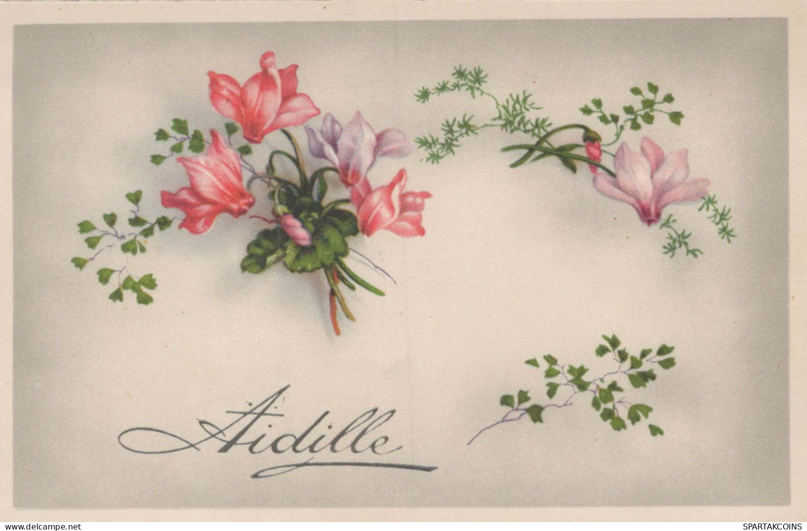 FLOWERS Vintage Ansichtskarte Postkarte CPA #PKE604.DE - Flowers