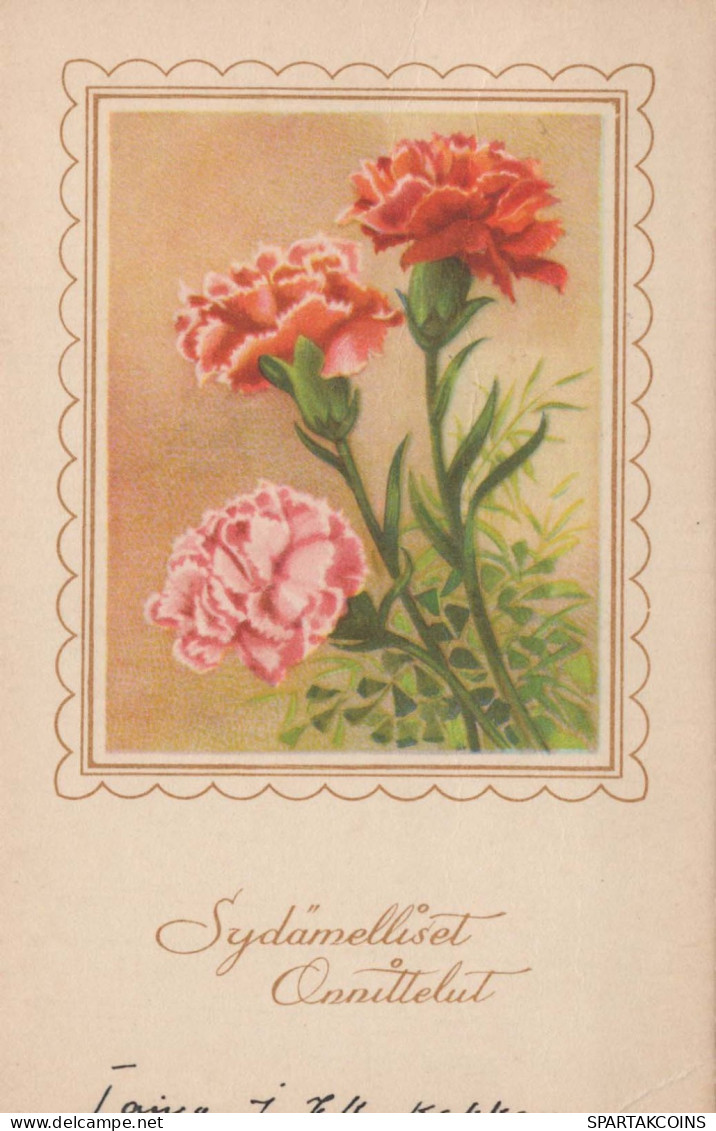 FLOWERS Vintage Ansichtskarte Postkarte CPA #PKE725.DE - Fleurs