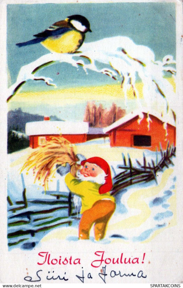 Neujahr Weihnachten GNOME Vintage Ansichtskarte Postkarte CPSMPF #PKD463.DE - Anno Nuovo