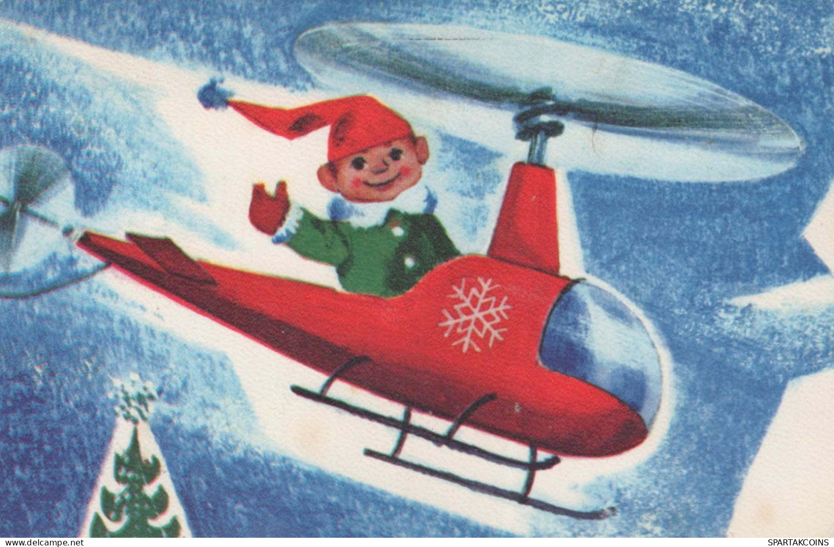 Neujahr Weihnachten GNOME Vintage Ansichtskarte Postkarte CPA #PKE031.DE - Nouvel An
