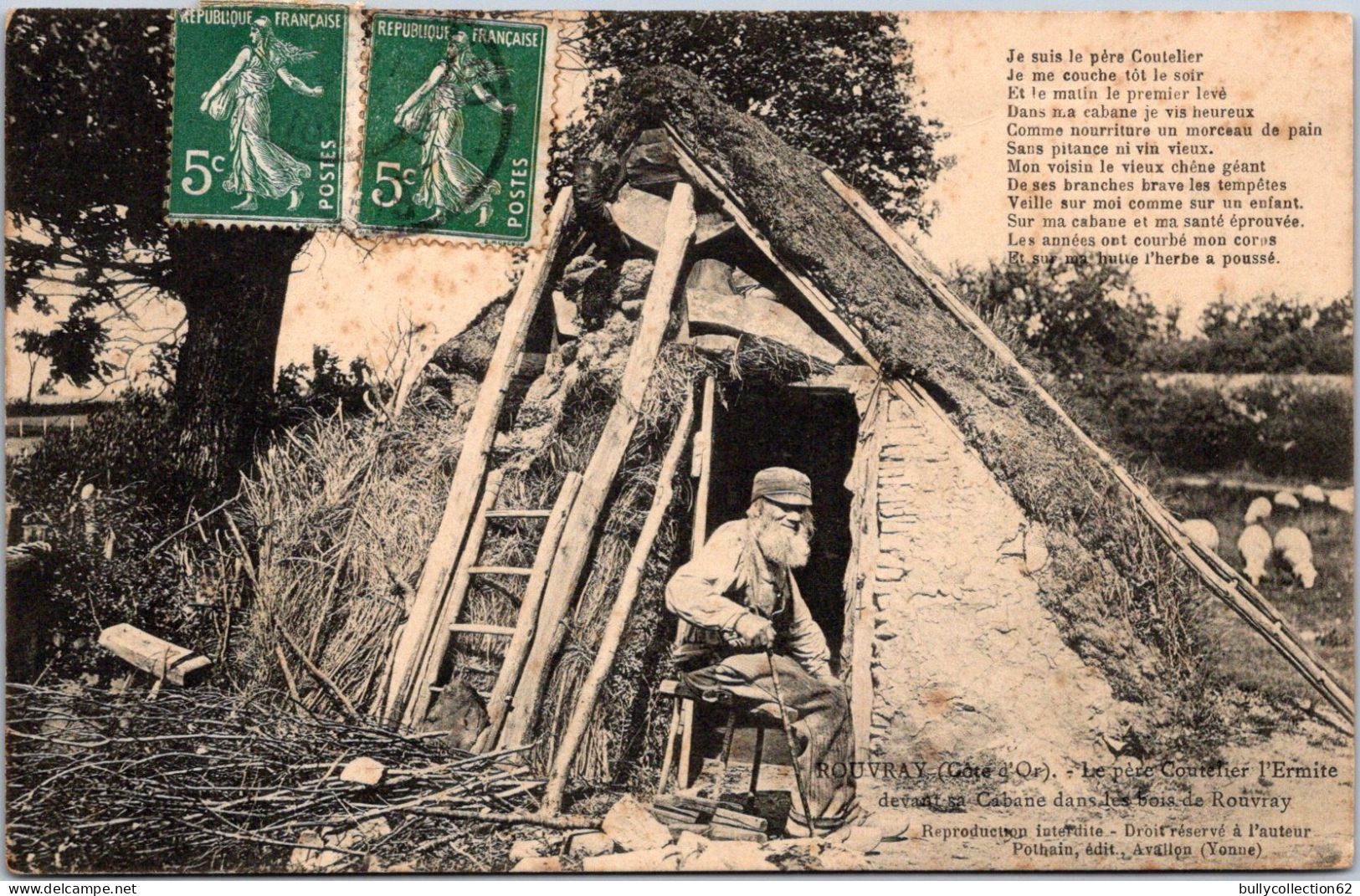 SELECTION -  ROUVRAY  -  Le Père COUTELIER - L'Ermite Devant Sa Cabane Dans Les Bois De Rouvray - Autres & Non Classés