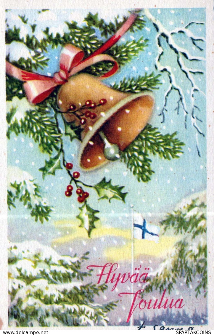 Neujahr Weihnachten BELL Vintage Ansichtskarte Postkarte CPSMPF #PKD527.DE - Anno Nuovo