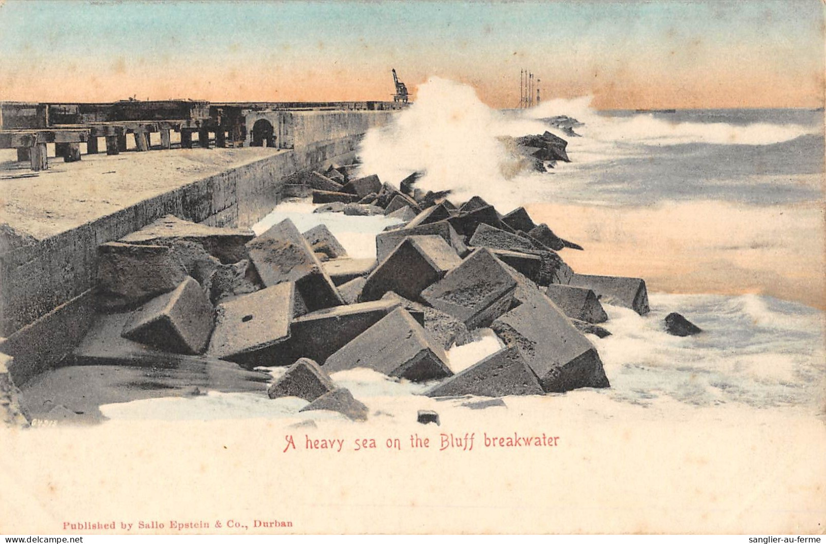 CPA / AFRIQUE DU SUD / A HEAVY SEA ON THE BLUFF BREAKWATER - South Africa