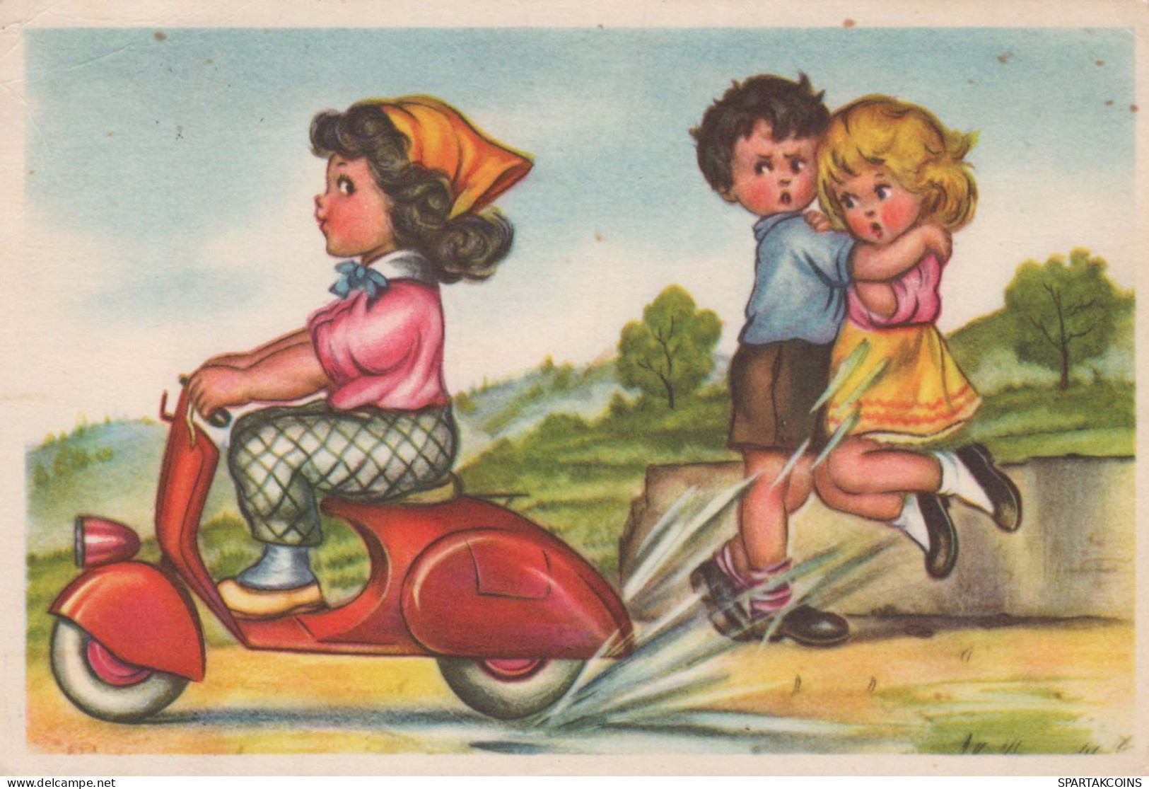 KINDER HUMOR Vintage Ansichtskarte Postkarte CPSM #PBV267.DE - Tarjetas Humorísticas