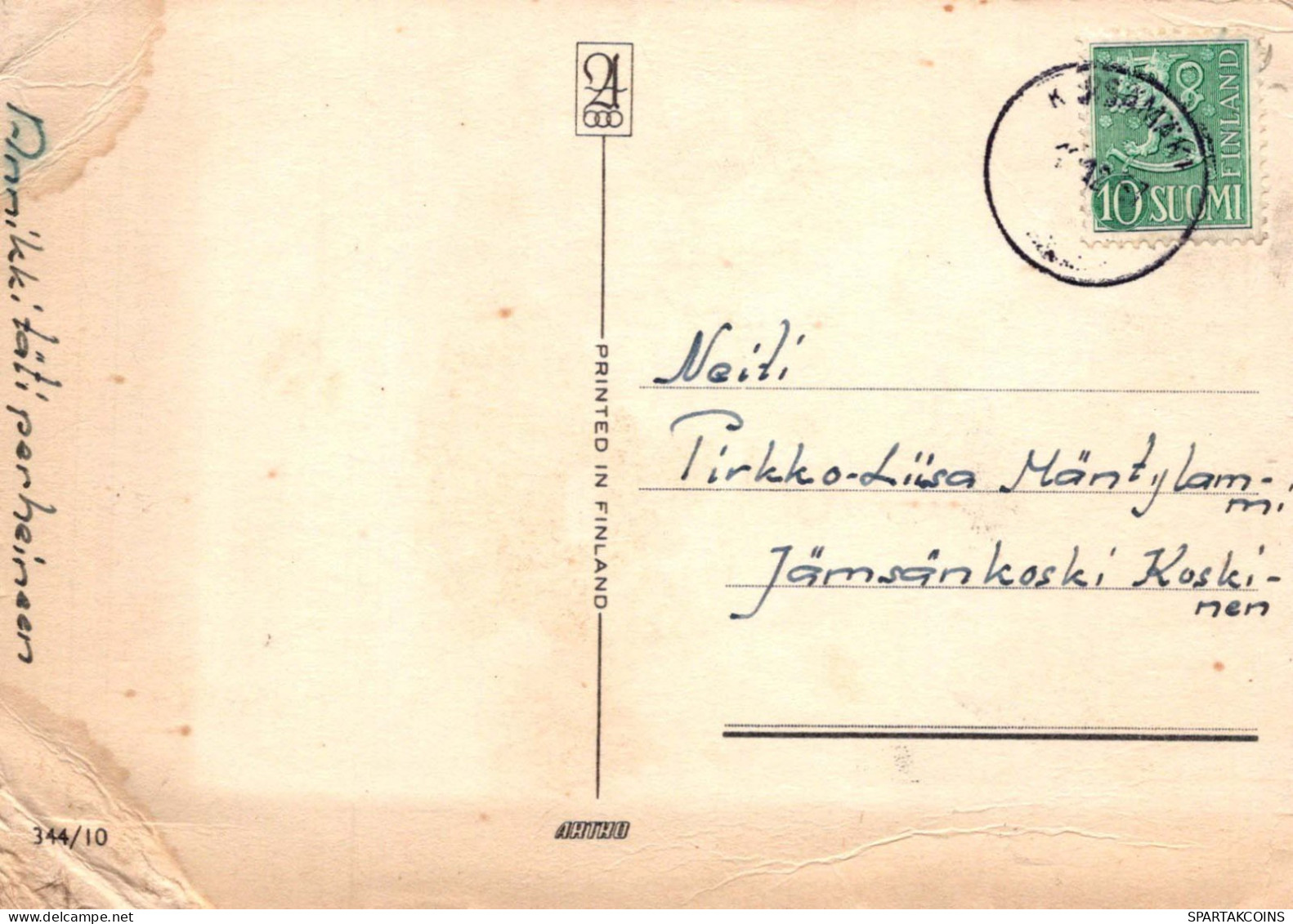 Neujahr Weihnachten KINDER Tier Vintage Ansichtskarte Postkarte CPSM #PBS986.DE - Nouvel An