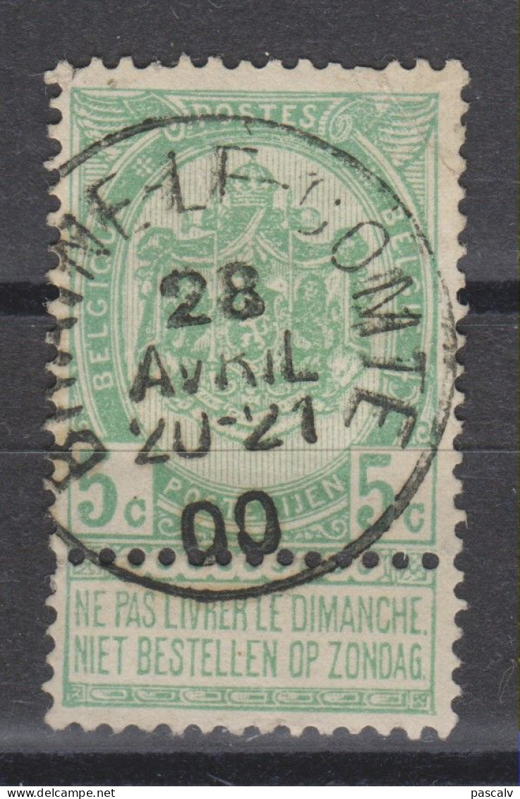 COB 56 Oblitération Centrale BRAINE-LE-COMTE - 1893-1907 Coat Of Arms