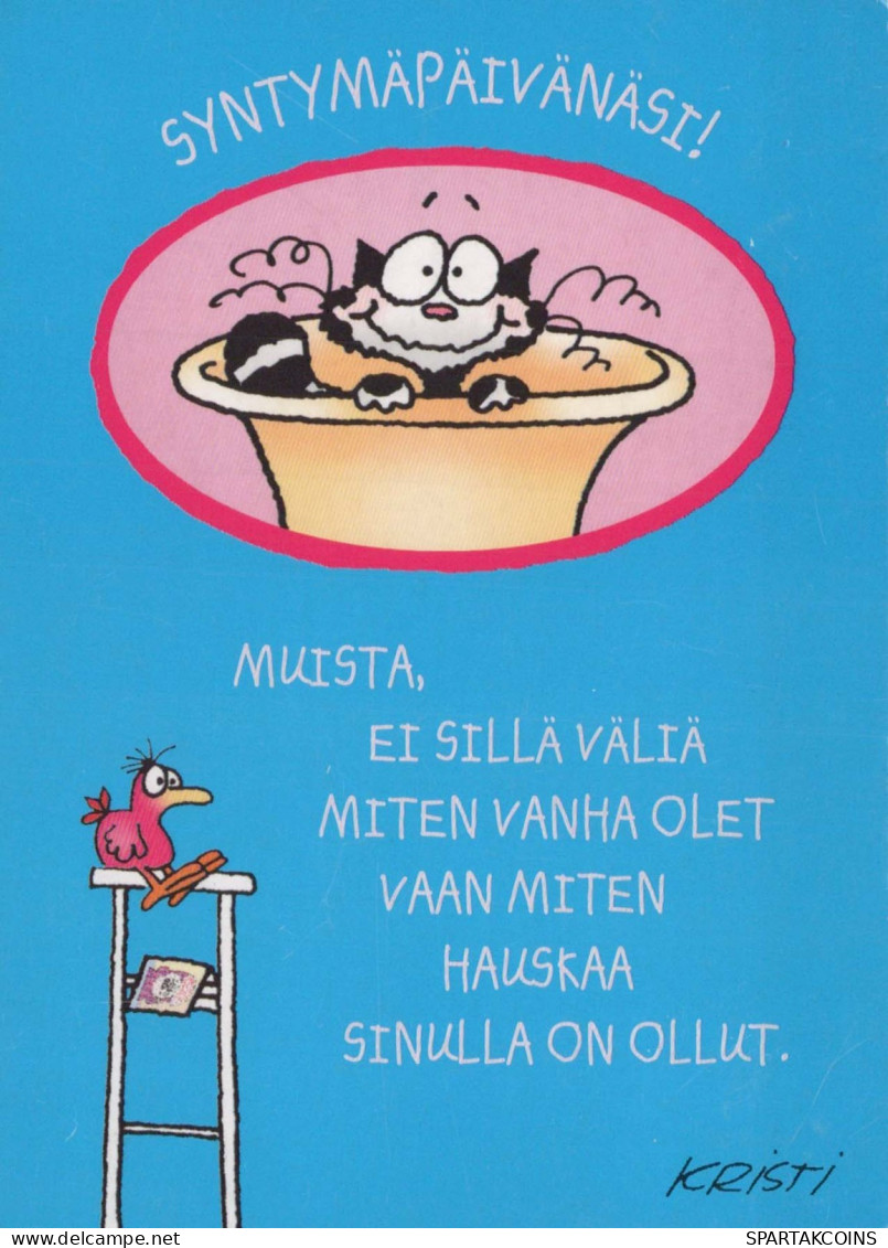 KATZE MIEZEKATZE Tier Vintage Ansichtskarte Postkarte CPSM #PBQ948.DE - Chats