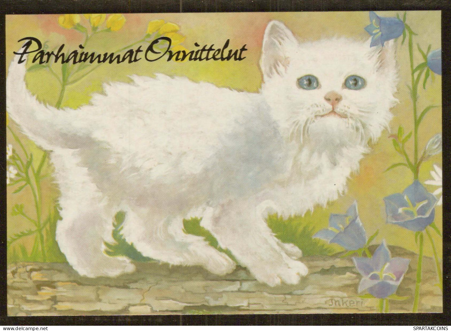 KATZE MIEZEKATZE Tier Vintage Ansichtskarte Postkarte CPSM #PBQ825.DE - Chats