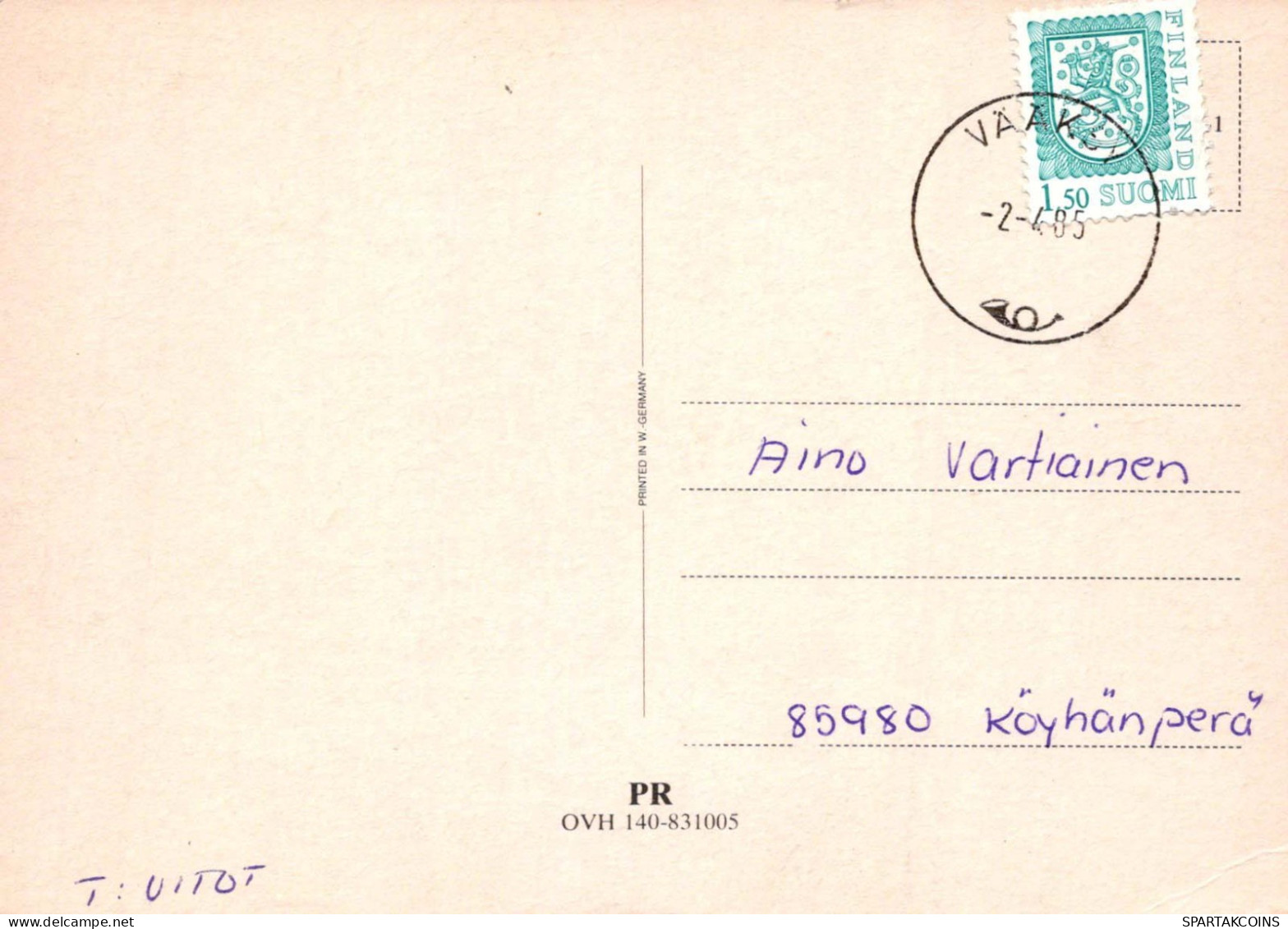 OSTERN HUHN EI Vintage Ansichtskarte Postkarte CPSM #PBP157.DE - Pâques