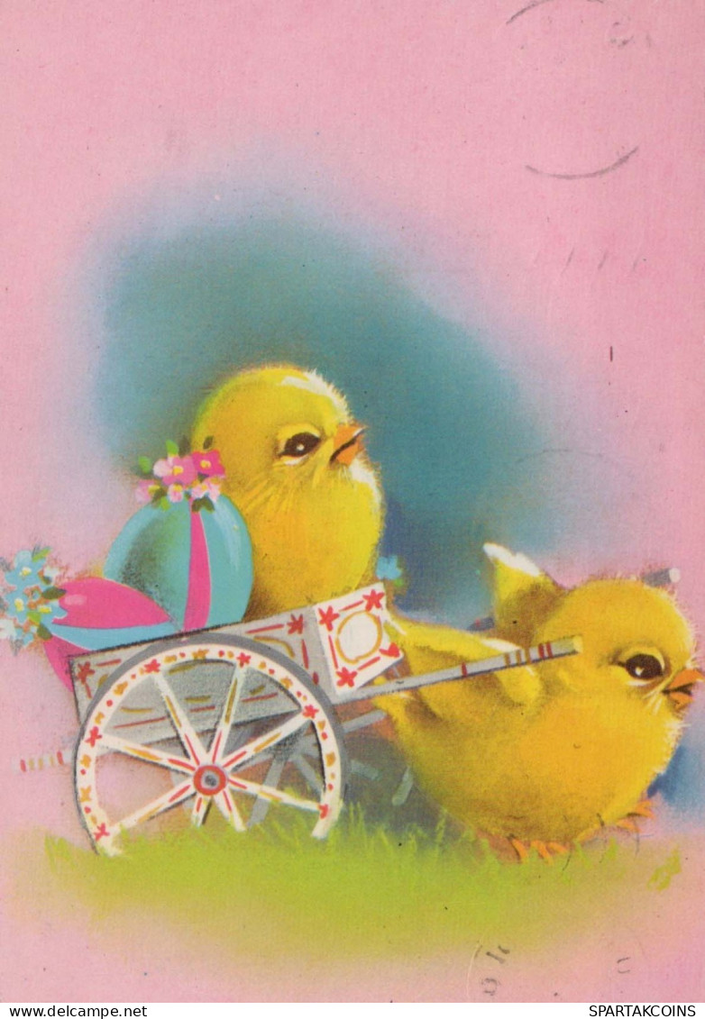 OSTERN HUHN EI Vintage Ansichtskarte Postkarte CPSM #PBP218.DE - Easter