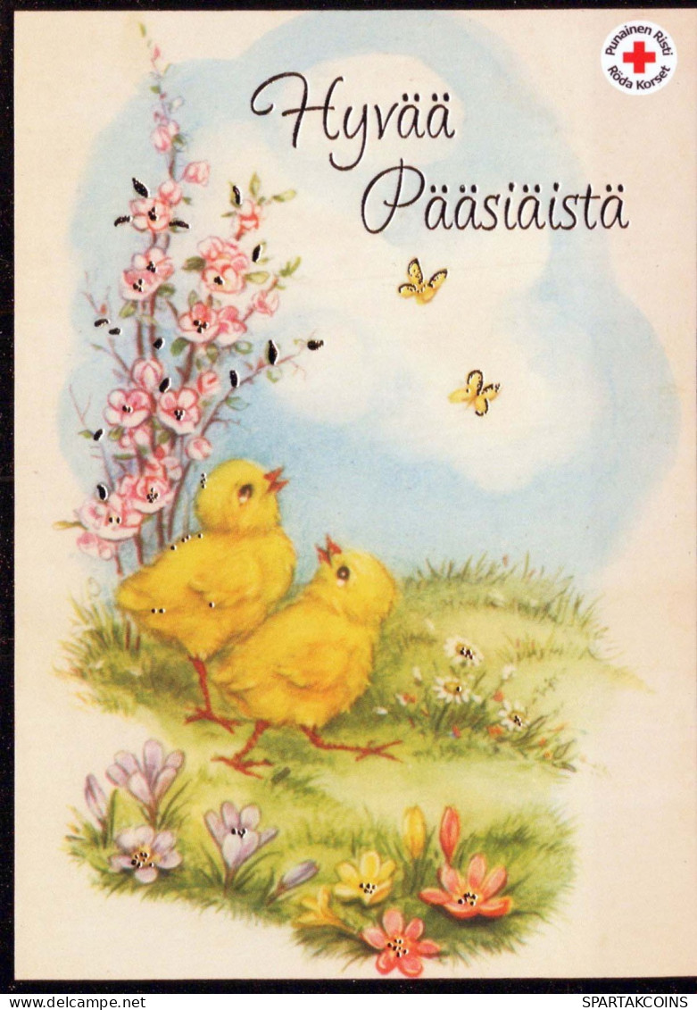 OSTERN HUHN EI Vintage Ansichtskarte Postkarte CPSM #PBO656.DE - Pâques