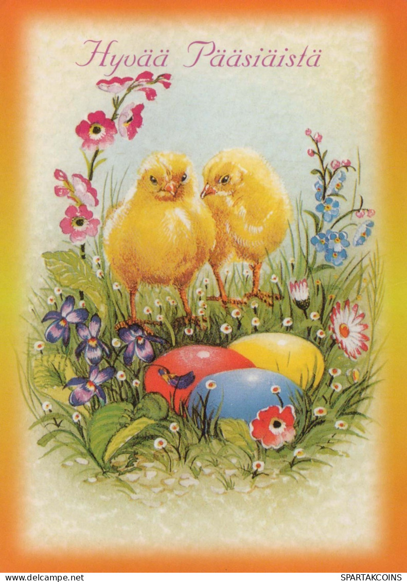 OSTERN HUHN EI Vintage Ansichtskarte Postkarte CPSM #PBO716.DE - Pâques