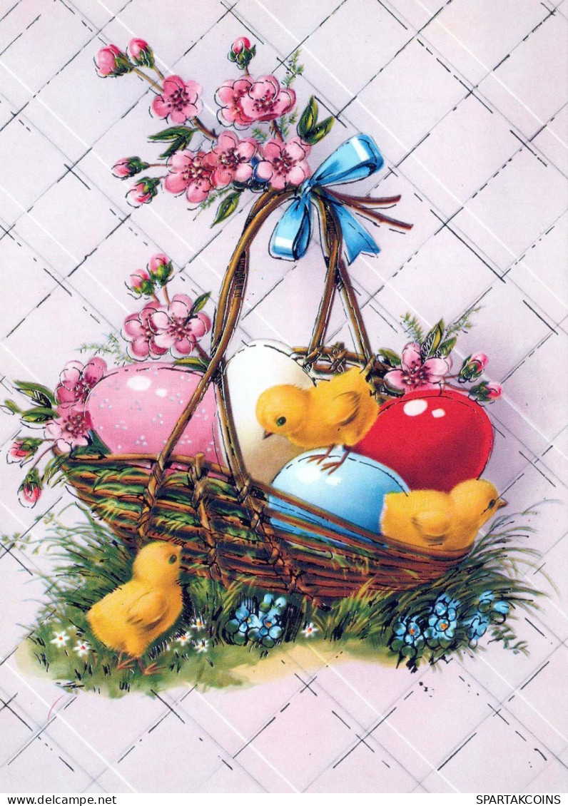 OSTERN HUHN EI Vintage Ansichtskarte Postkarte CPSM #PBO593.DE - Easter