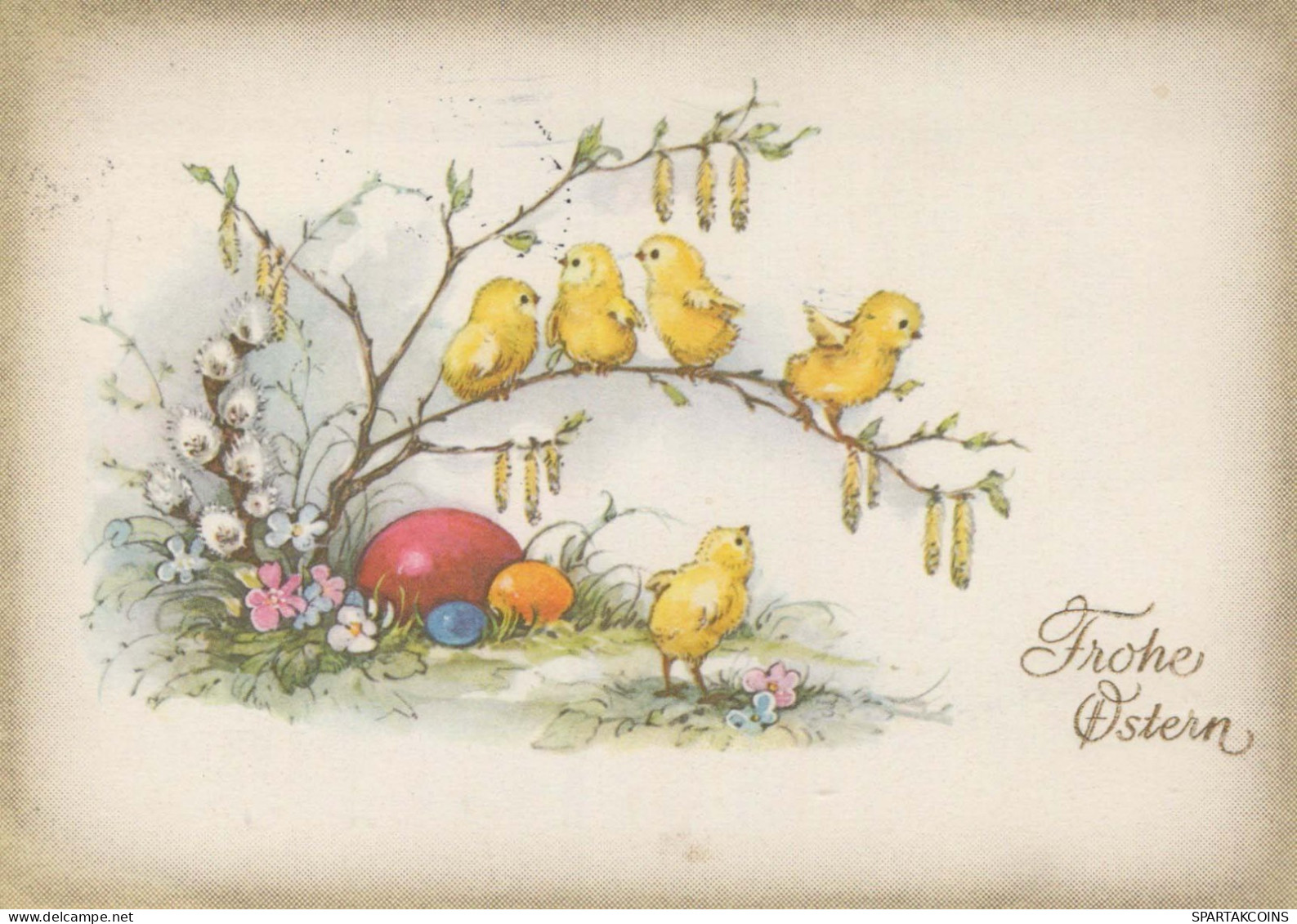 OSTERN HUHN Vintage Ansichtskarte Postkarte CPSM #PBO967.DE - Easter