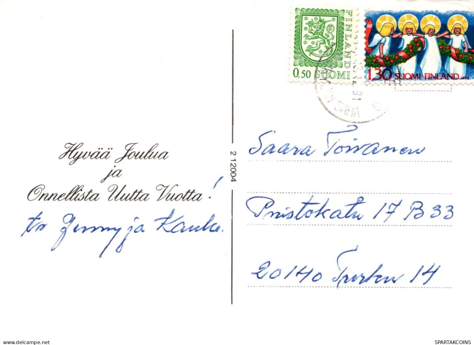 Neujahr Weihnachten KERZE Vintage Ansichtskarte Postkarte CPSM #PBN658.DE - Anno Nuovo