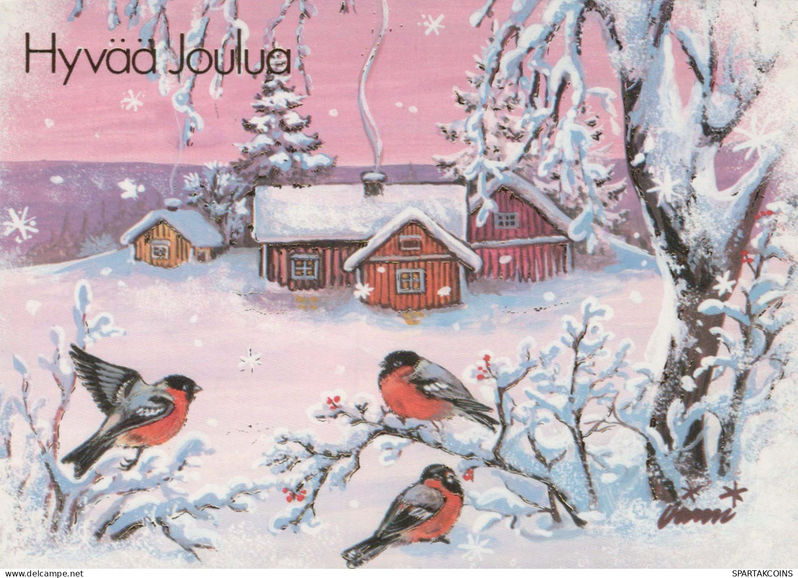 Neujahr Weihnachten VOGEL Vintage Ansichtskarte Postkarte CPSM #PBM713.DE - Nieuwjaar