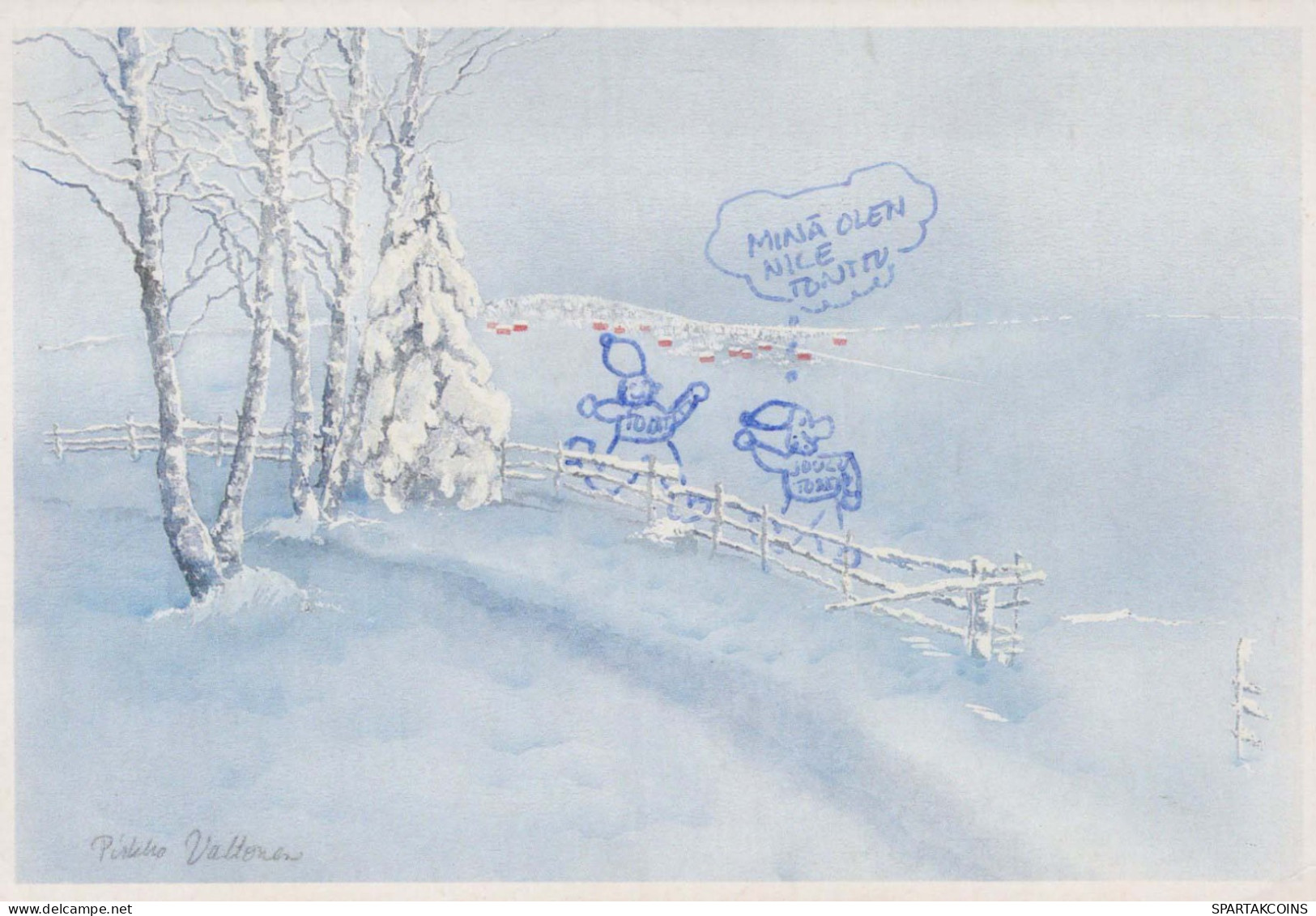 Neujahr Weihnachten Vintage Ansichtskarte Postkarte CPSM #PBN035.DE - Nouvel An