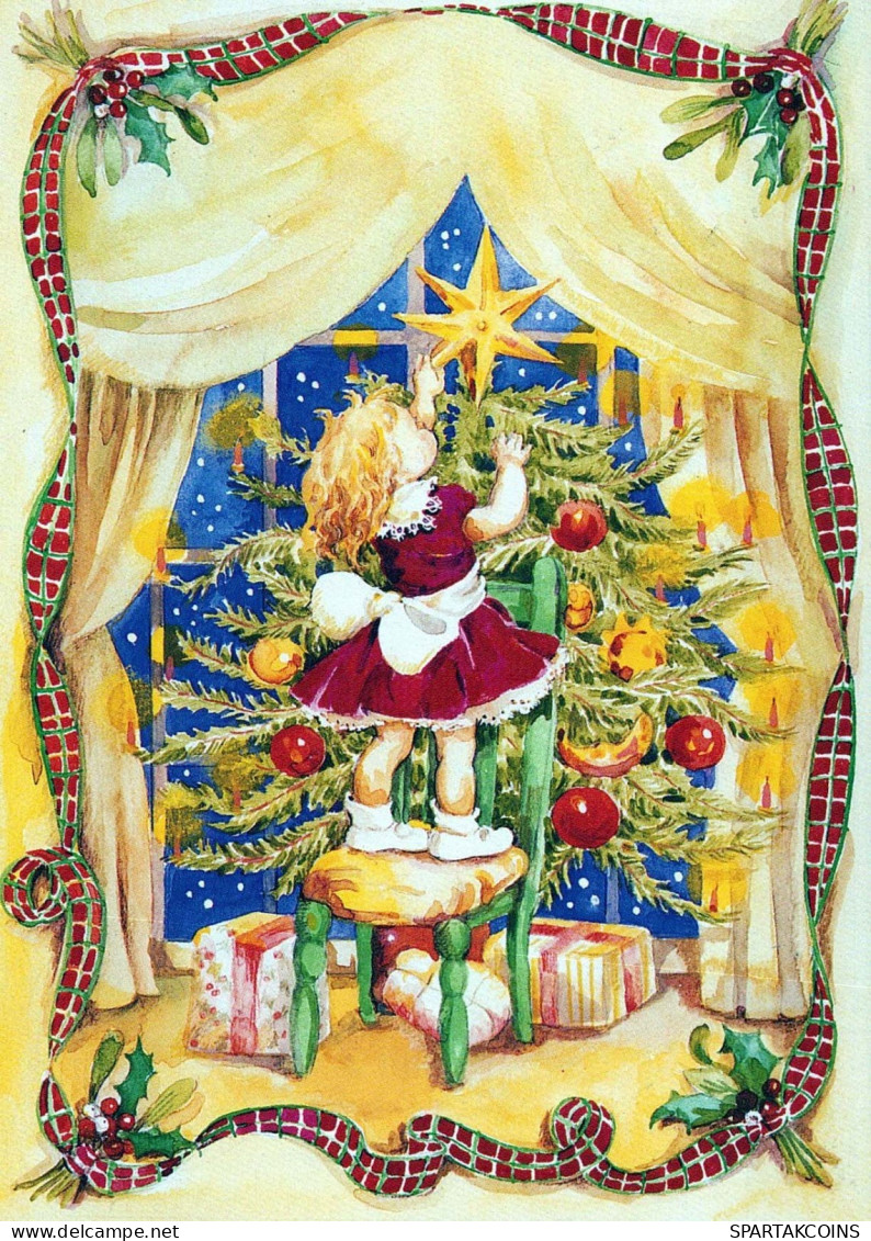 Neujahr Weihnachten KINDER Vintage Ansichtskarte Postkarte CPSM #PBM252.DE - Nouvel An