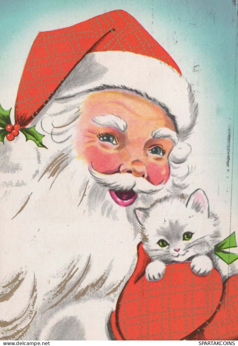 WEIHNACHTSMANN SANTA CLAUS Neujahr Weihnachten Vintage Ansichtskarte Postkarte CPSM #PBL351.DE - Kerstman