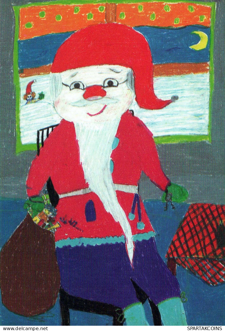 WEIHNACHTSMANN SANTA CLAUS Neujahr Weihnachten Vintage Ansichtskarte Postkarte CPSM #PBL023.DE - Kerstman