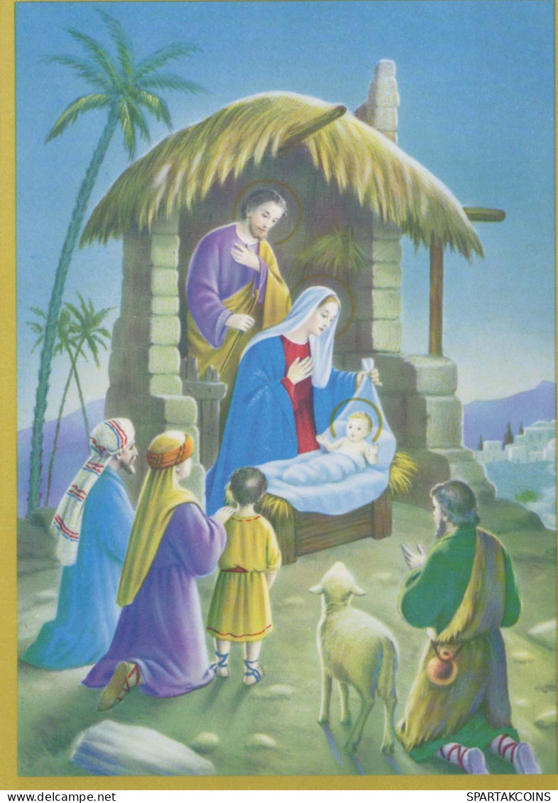 Jungfrau Maria Madonna Jesuskind Weihnachten Religion Vintage Ansichtskarte Postkarte CPSM #PBB758.DE - Vierge Marie & Madones