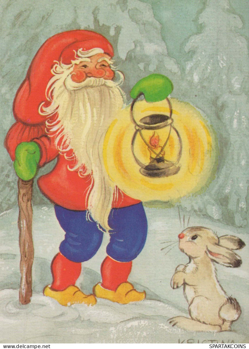 WEIHNACHTSMANN SANTA CLAUS Neujahr Weihnachten Vintage Ansichtskarte Postkarte CPSM #PBL090.DE - Kerstman