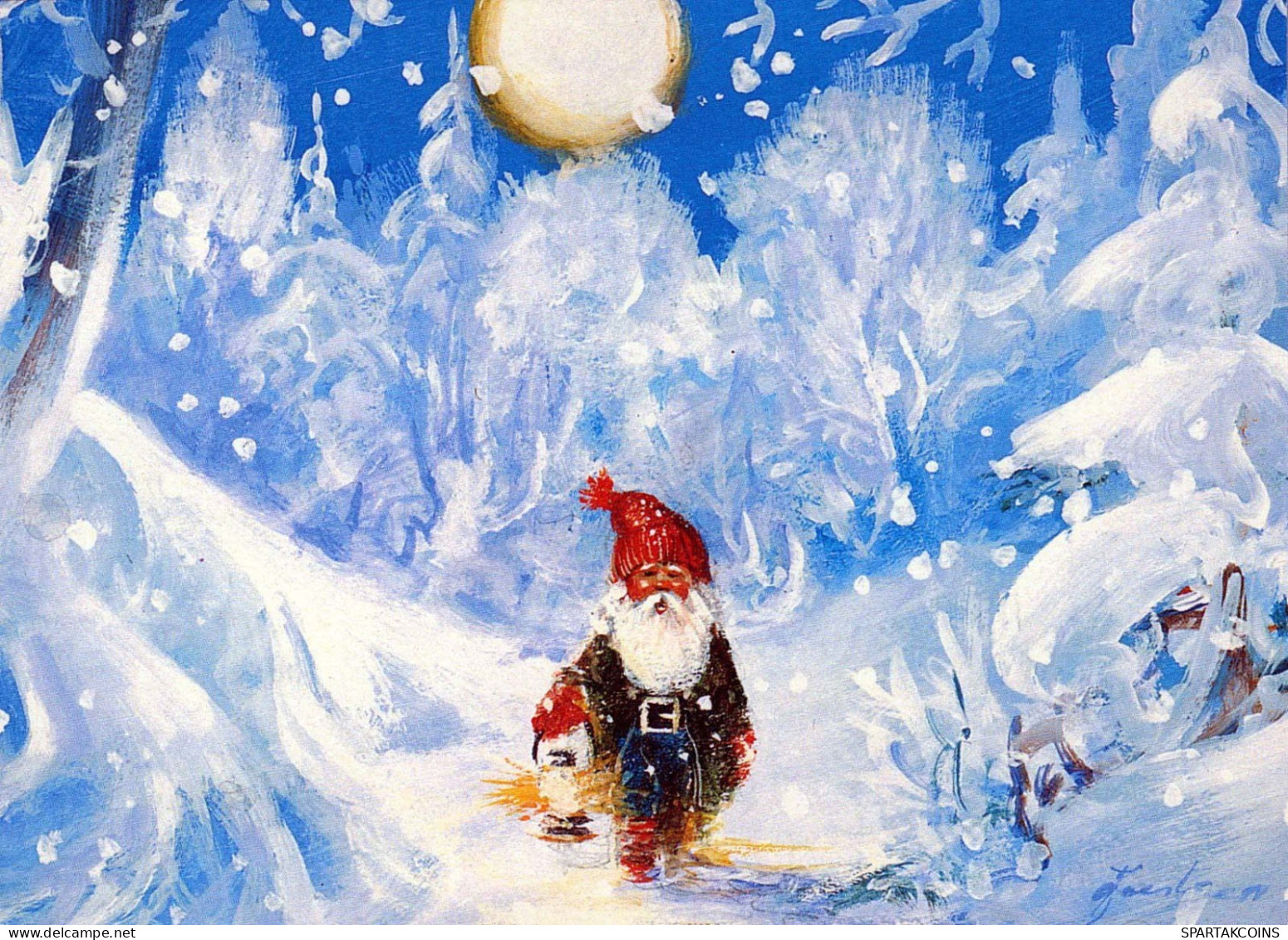 Neujahr Weihnachten GNOME Vintage Ansichtskarte Postkarte CPSM #PBA971.DE - Nieuwjaar