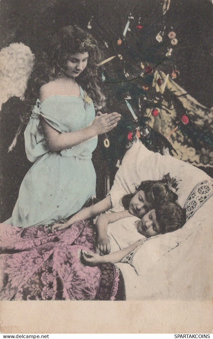 1906 ANGELO Buon Anno Natale Vintage Cartolina CPA #PAG671.IT - Engelen