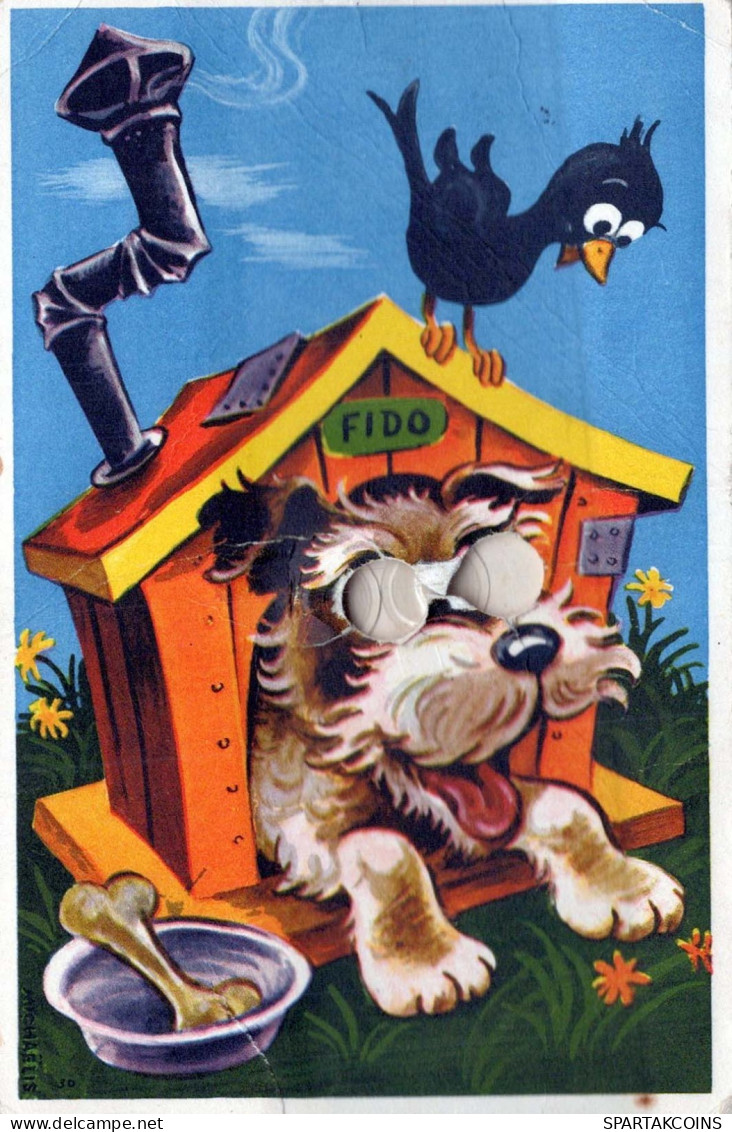 CANE Animale Vintage Cartolina CPA #PKE789.IT - Cani