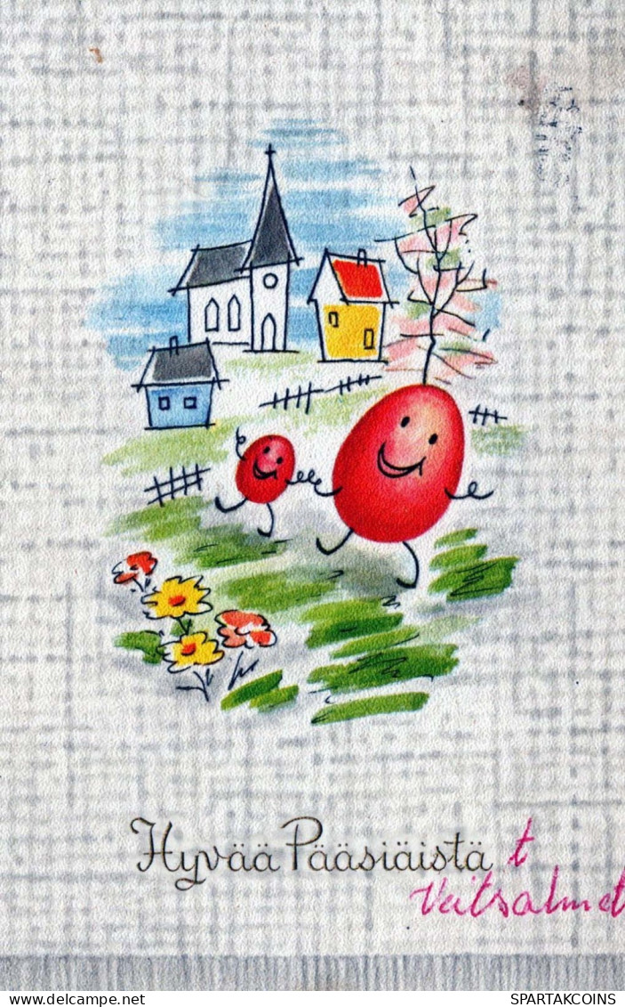 PASQUA UOVO Vintage Cartolina CPA #PKE163.IT - Pâques