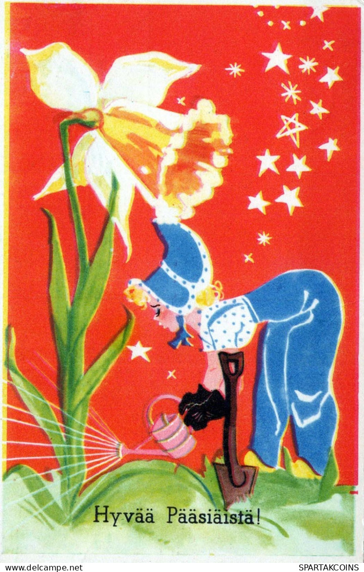 PASQUA BAMBINO UOVO Vintage Cartolina CPA #PKE352.IT - Easter