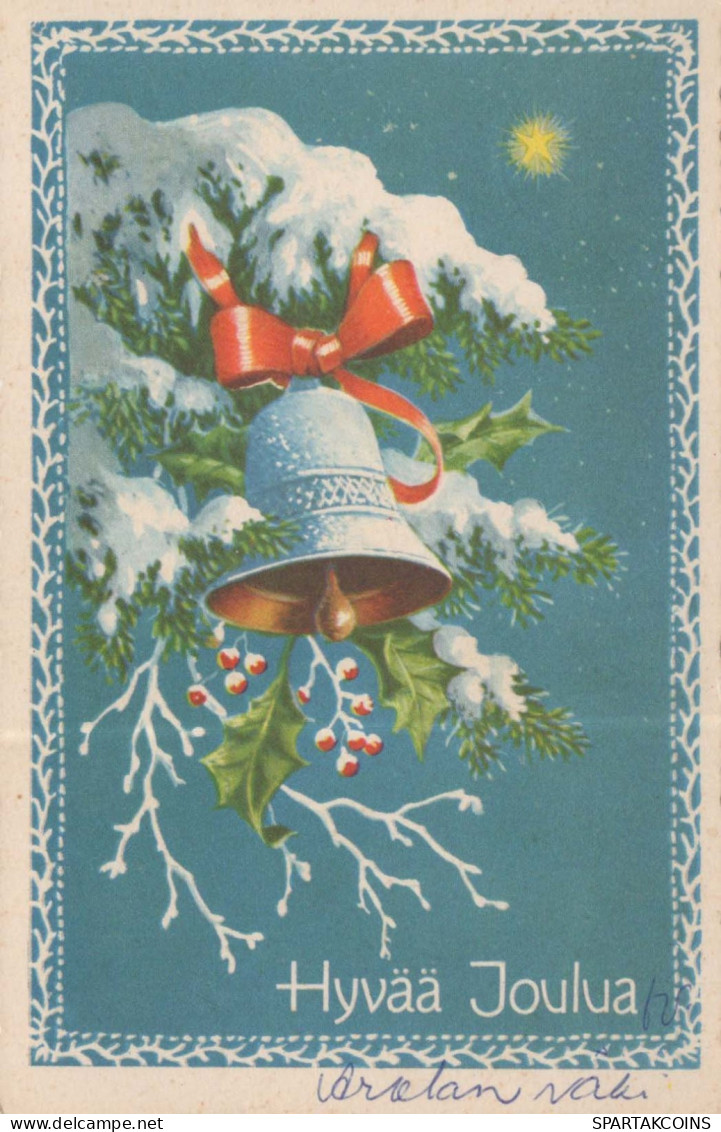 Buon Anno Natale BELL Vintage Cartolina CPSMPF #PKD526.IT - Nouvel An